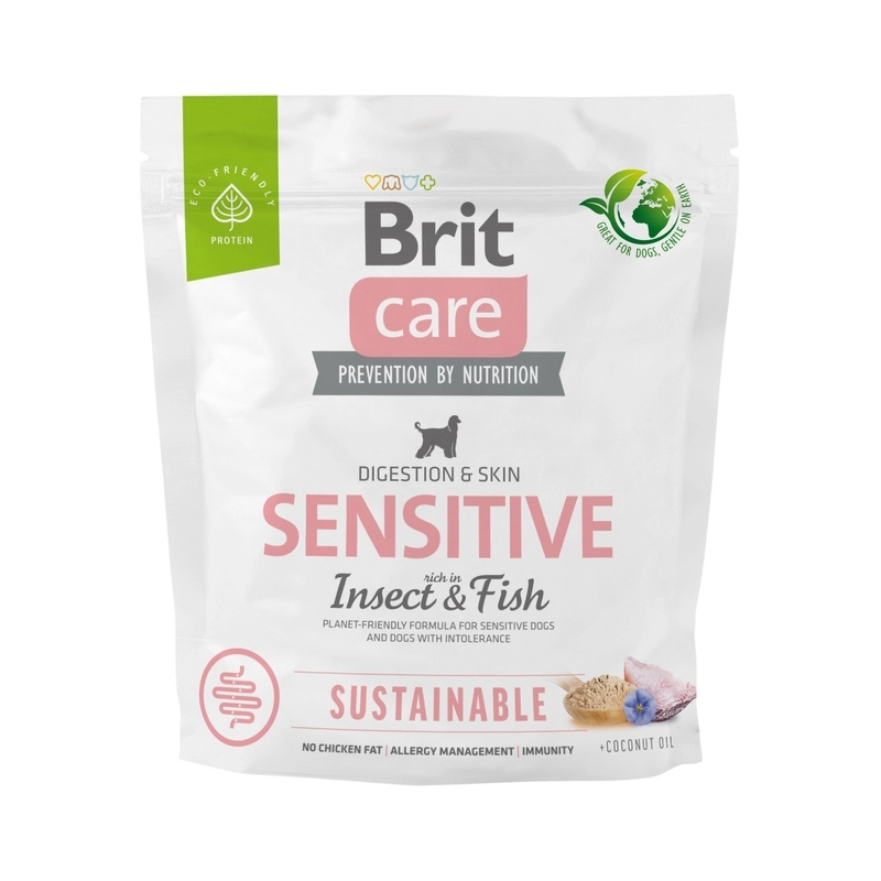 Brit Care Sustainable Sensitive Digest & Skin Insect & Fish СУХИЙ КОРМ Супер-преміум собаки (з комахами та рибою) 1 кг 