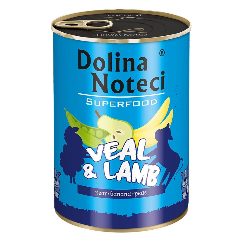 Dolina Noteci Superfood влажный корм для собак 400 г - с телятиной и бараниной (5902921303664) 