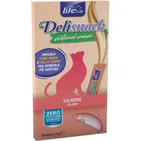 Lifecat Delisnack Natural Cream ЛАСОЩІ Супер-преміум коти (з лососем) 15 г 