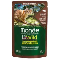 Monge Bwild Grain Free влажный корм для кошек 85 г - с мясом буйвола и овощами (8009470012751) 