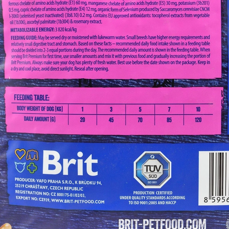 Brit Premium by Nature ADULT S сухий корм для собак дрібних порід 3 кг - з куркою (8595602526291)  - фото 4
