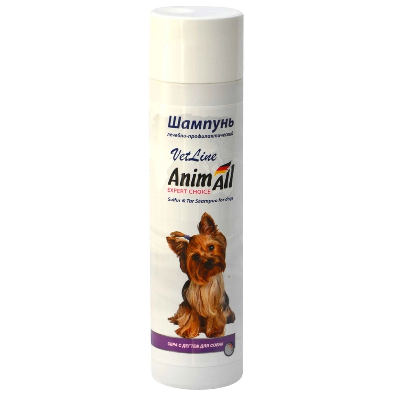 AnimAll VetLine шампунь для собак 250 мл - з сіркою і дьогтем (4820220811356) 