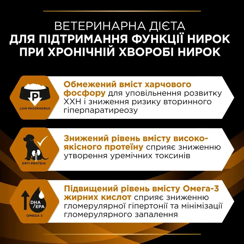 Purina Pro Plan VETERINARY DIETS NF RENAL FUNCTION СУХИЙ КОРМ-ДІЄТА Холістік собаки (при патологіях нирок та печінки) 1.5 кг  - фото 4