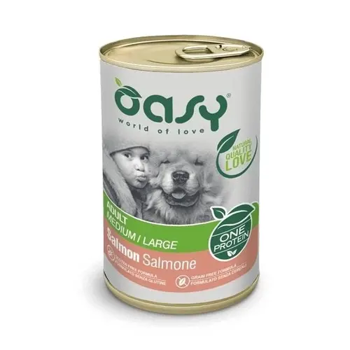 Oasy OAP Adult Medium/Large влажный корм для собак средних и крупных пород 400 г - с лососем (8053017342344)