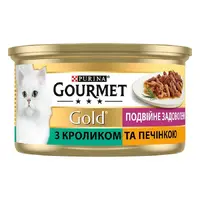 Gourmet Gold влажный корм для кошек 85 г - с кроликом и печенью (7613031381081)  - фото 1