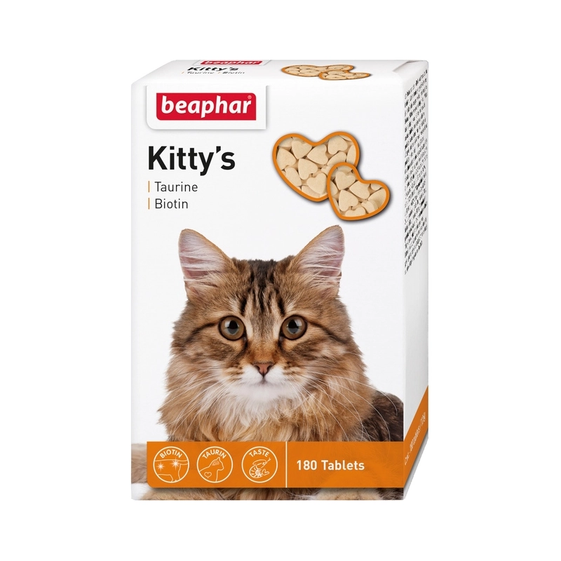 Beaphar Kitty`s Taurine ЛАСОЩІ Преміум коти (з таурином) 180 табл 