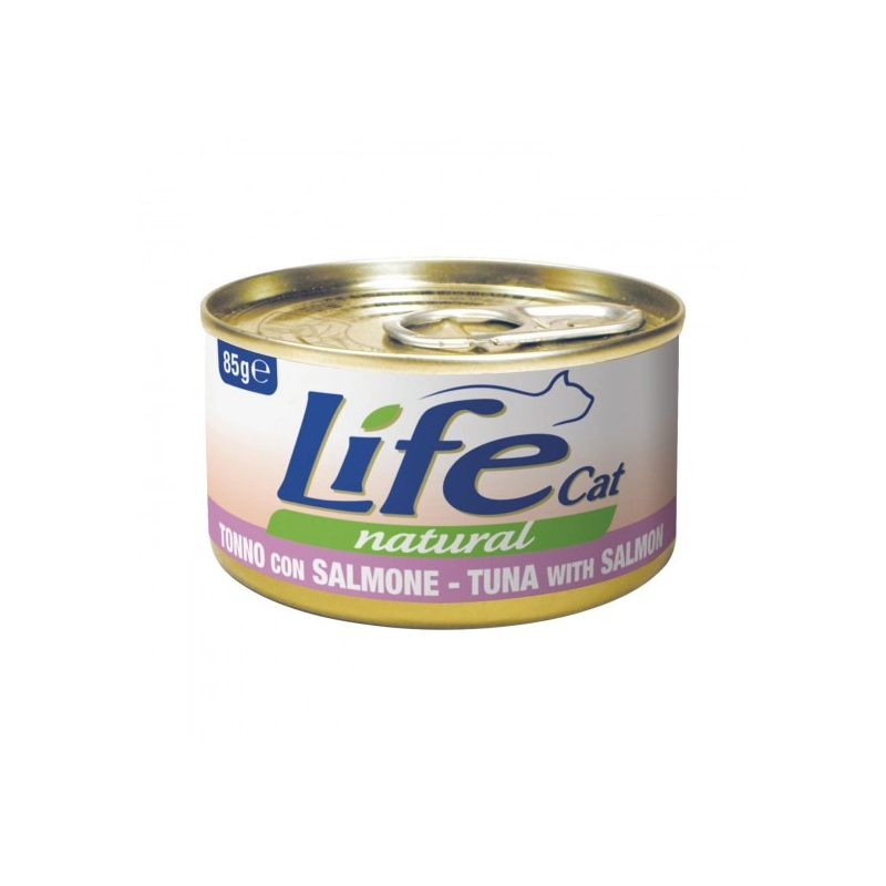 Lifecat Natural ВОЛОГИЙ КОРМ Супер-преміум коти (з тунцем та лососем) 85 г 