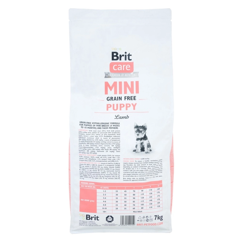 Brit Care MINI Grain-Free Puppy Lamb сухий корм для цуценят мініатюрних порід 400 г - з ягням (8595602520145)  - фото 3