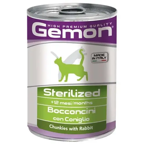 Gemon Sterilized Bocconcini ВОЛОГИЙ КОРМ Економ коти (з кроликом) 415 г