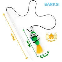 Barksi Вудочка Гусінь іграшка для котів 34х16х4.5 см - плюшева, зелена (2007033068678)  - фото 2